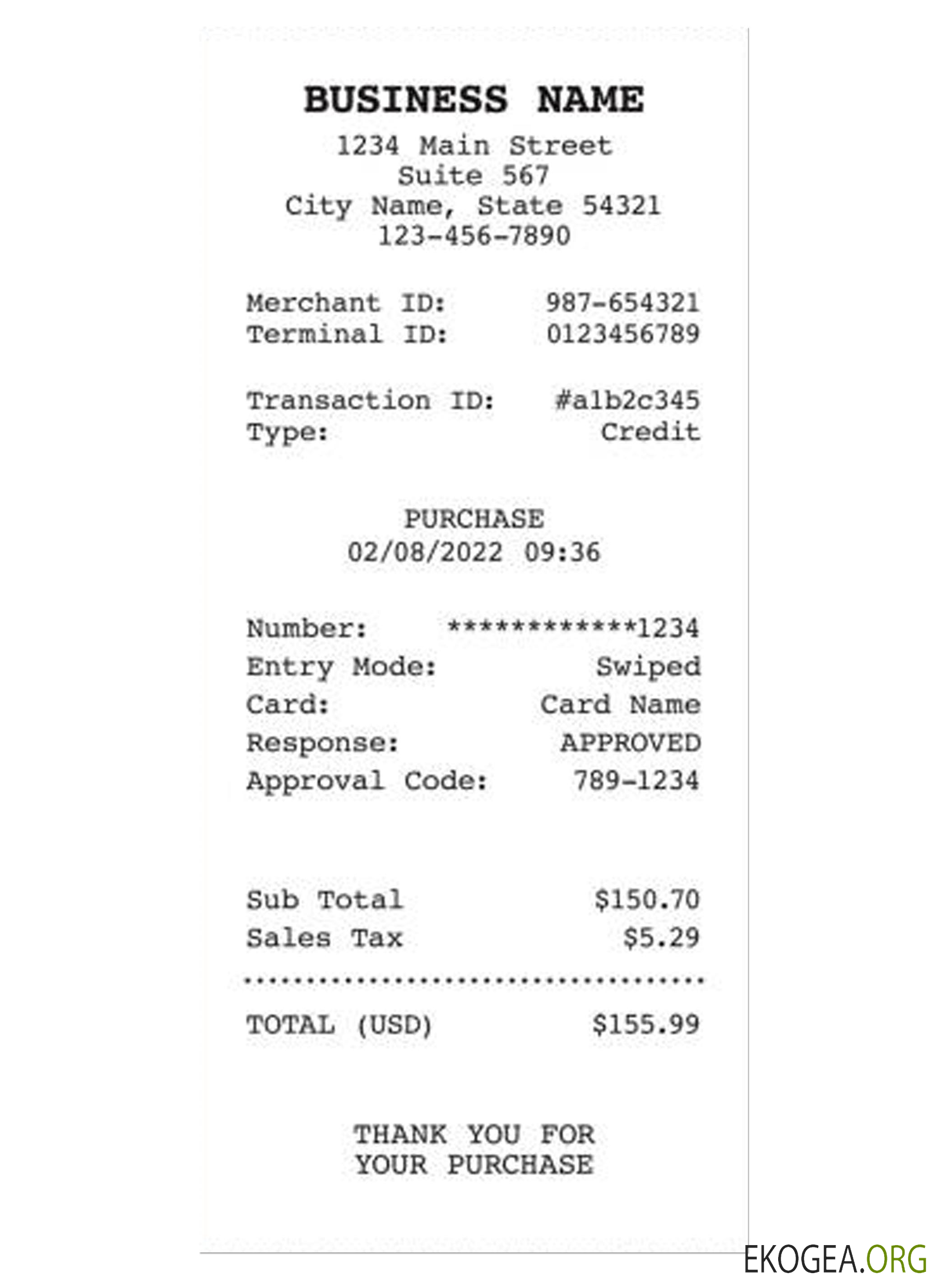 Reçu ENTREPRISE COMMERCIALE version 2